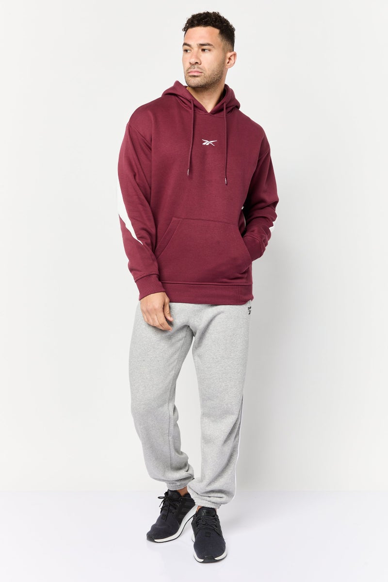Reebok Men Sportswear Fit Long Sleeves Running Sweatshirt, Maroon - Image 2